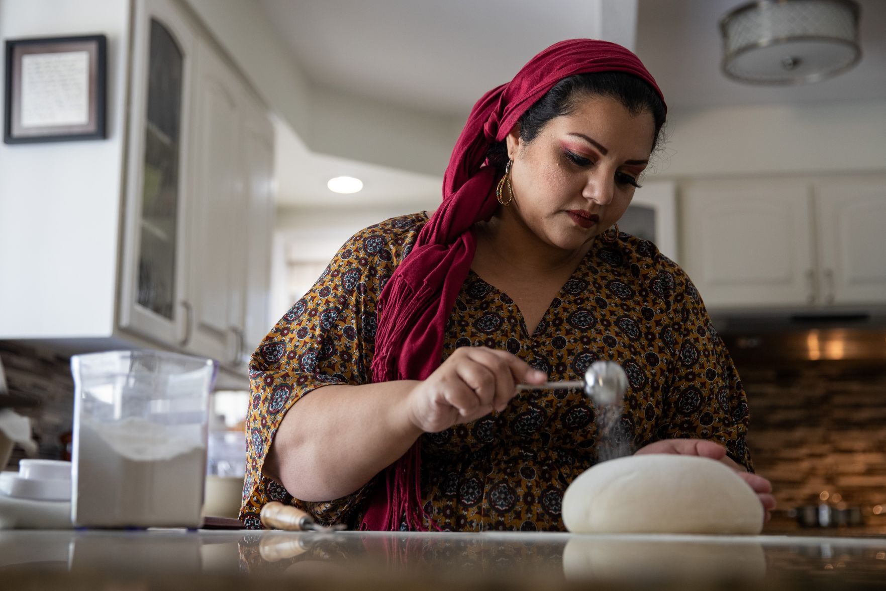 Sourdough bread baking